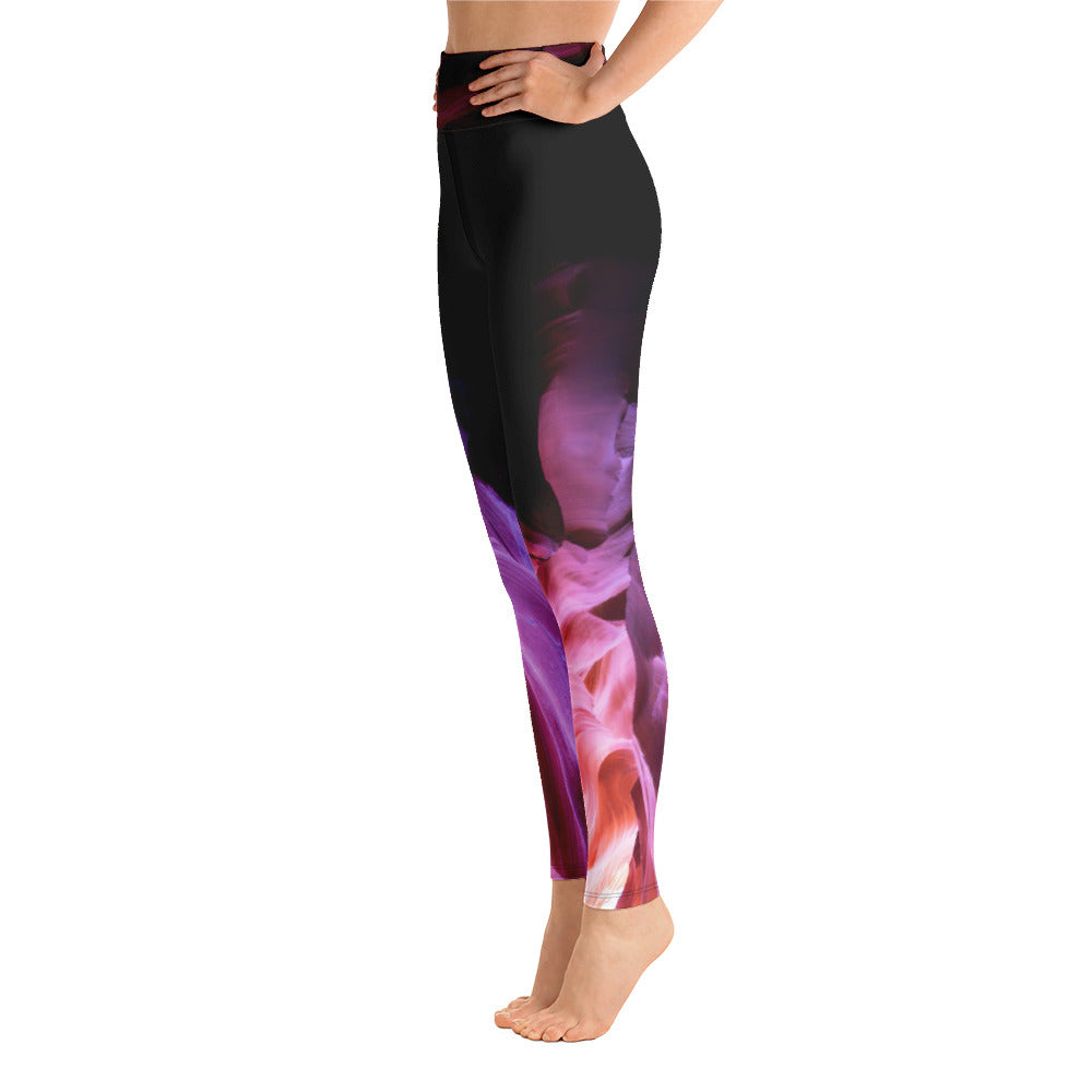 Vibrant vinyasa print yoga leggings by Catherine Liang