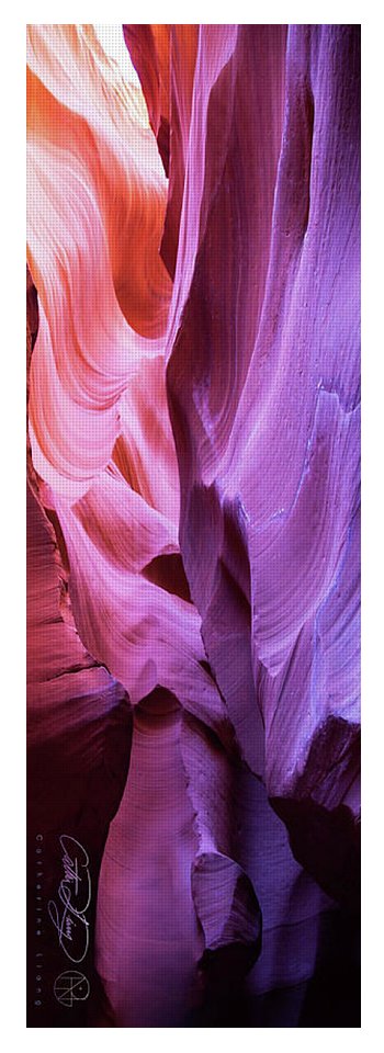 Lower antelope canyon print yoga mat by Catherine Liang